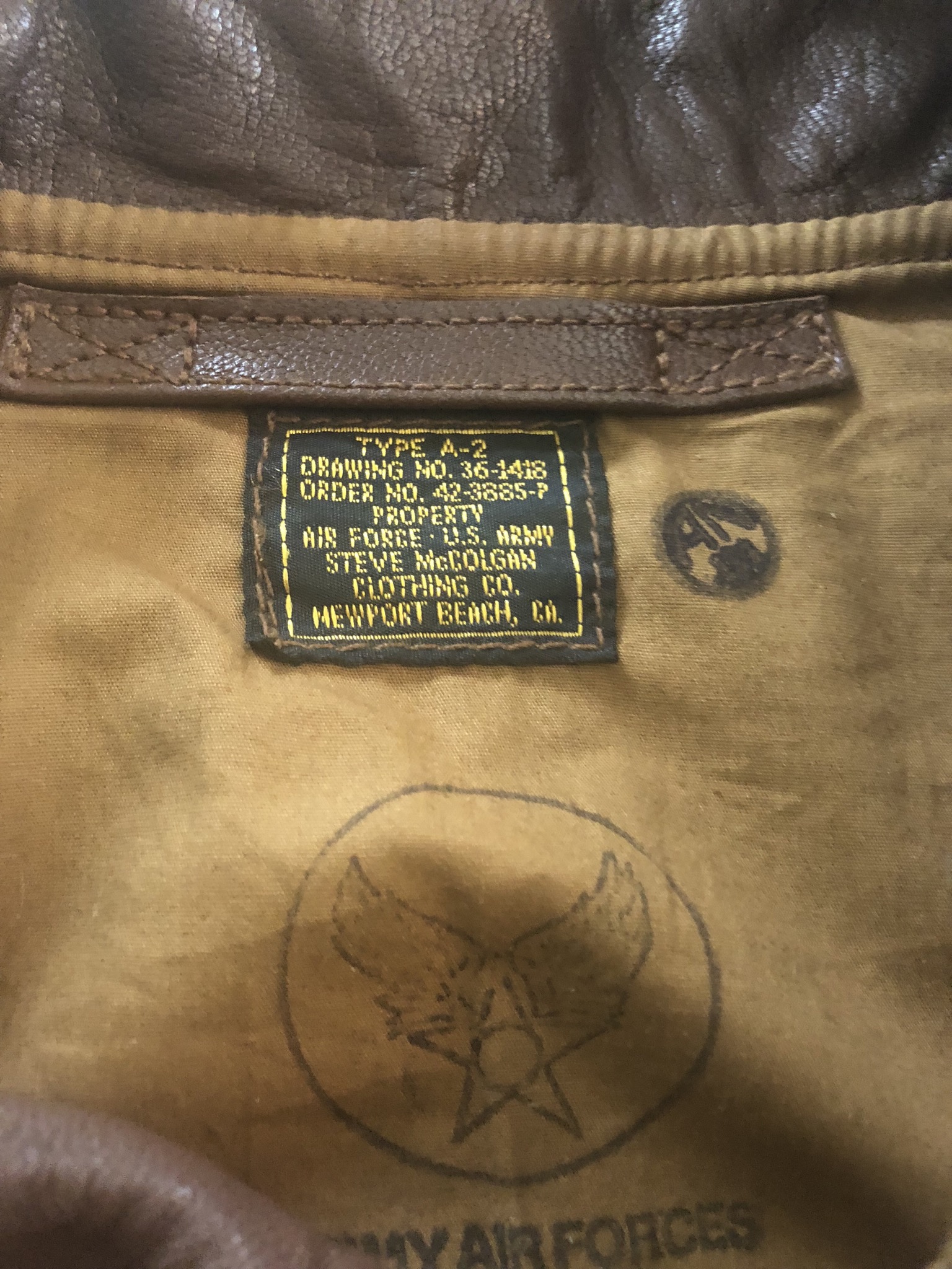 S & M Wholesale Goatskin A2 “Hollywood Model” | Vintage Leather Jackets ...