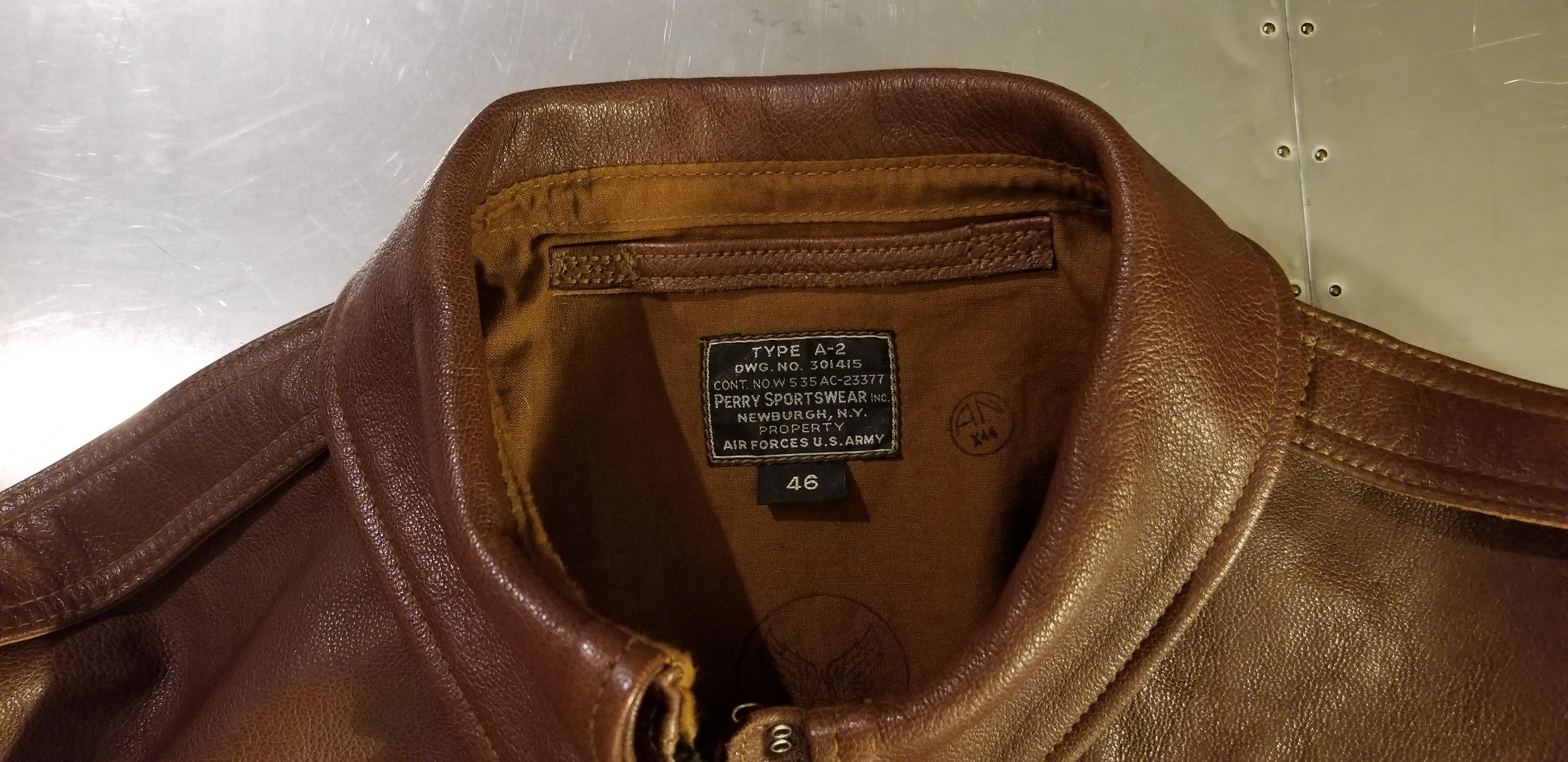 Ebay-Goodwear 38-1711-P Aero Contract A-2, Size 46 | Vintage Leather ...