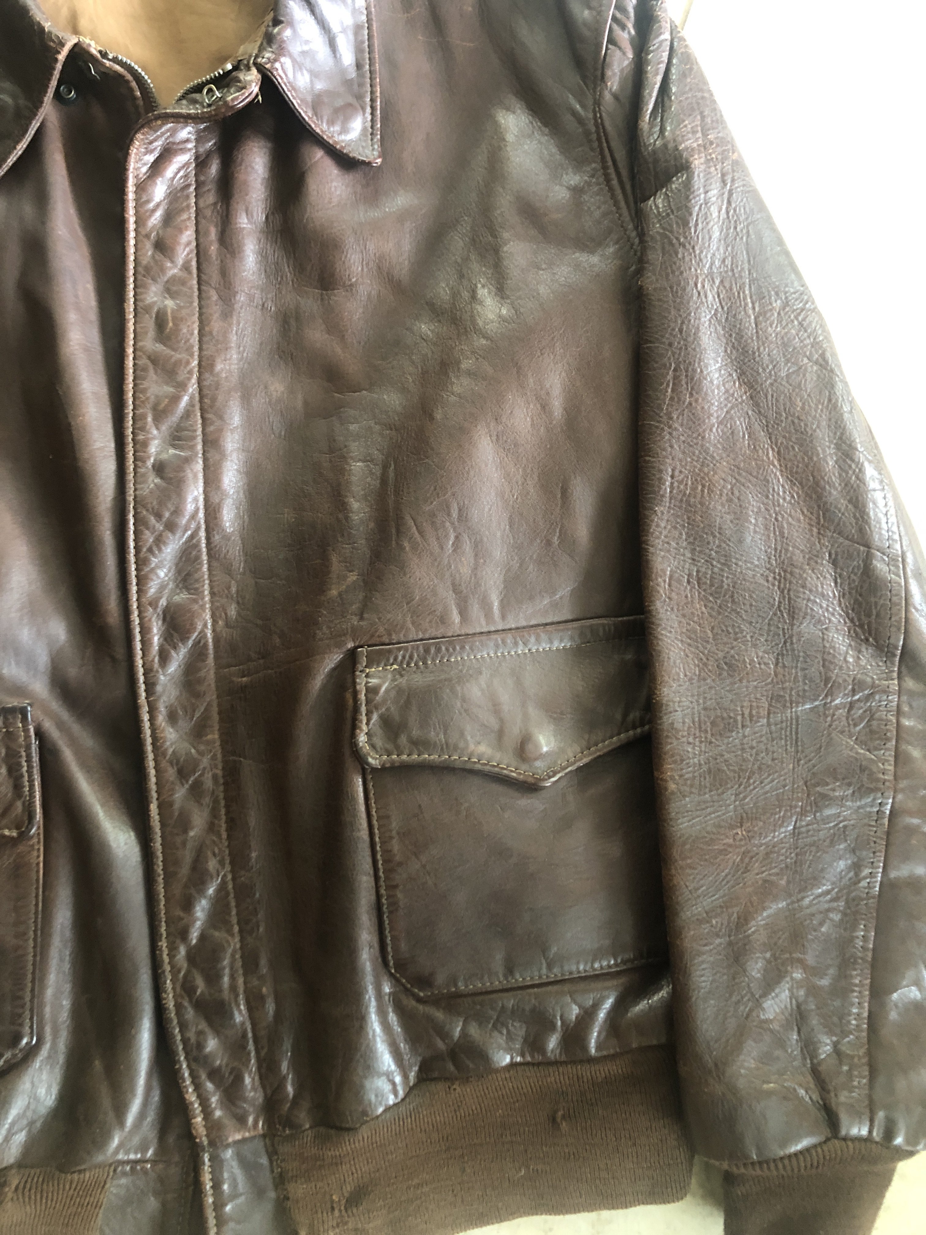 Original 1942 Bronco 29181 in a rare size 46. | Vintage Leather Jackets ...