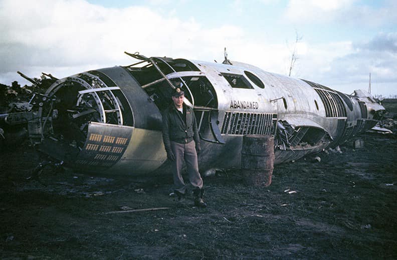 A B-26 Marauder, left in pieces  1945.jpg