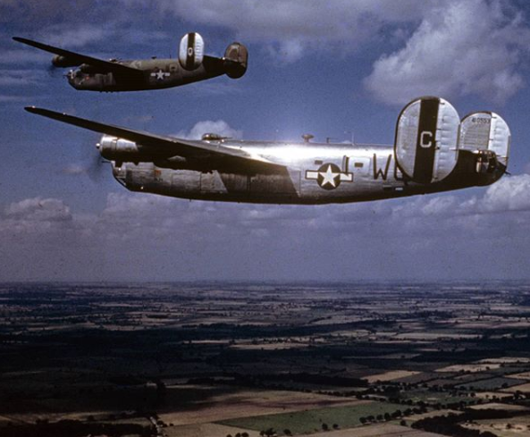 B-24 Liberators  44th B G over England.png