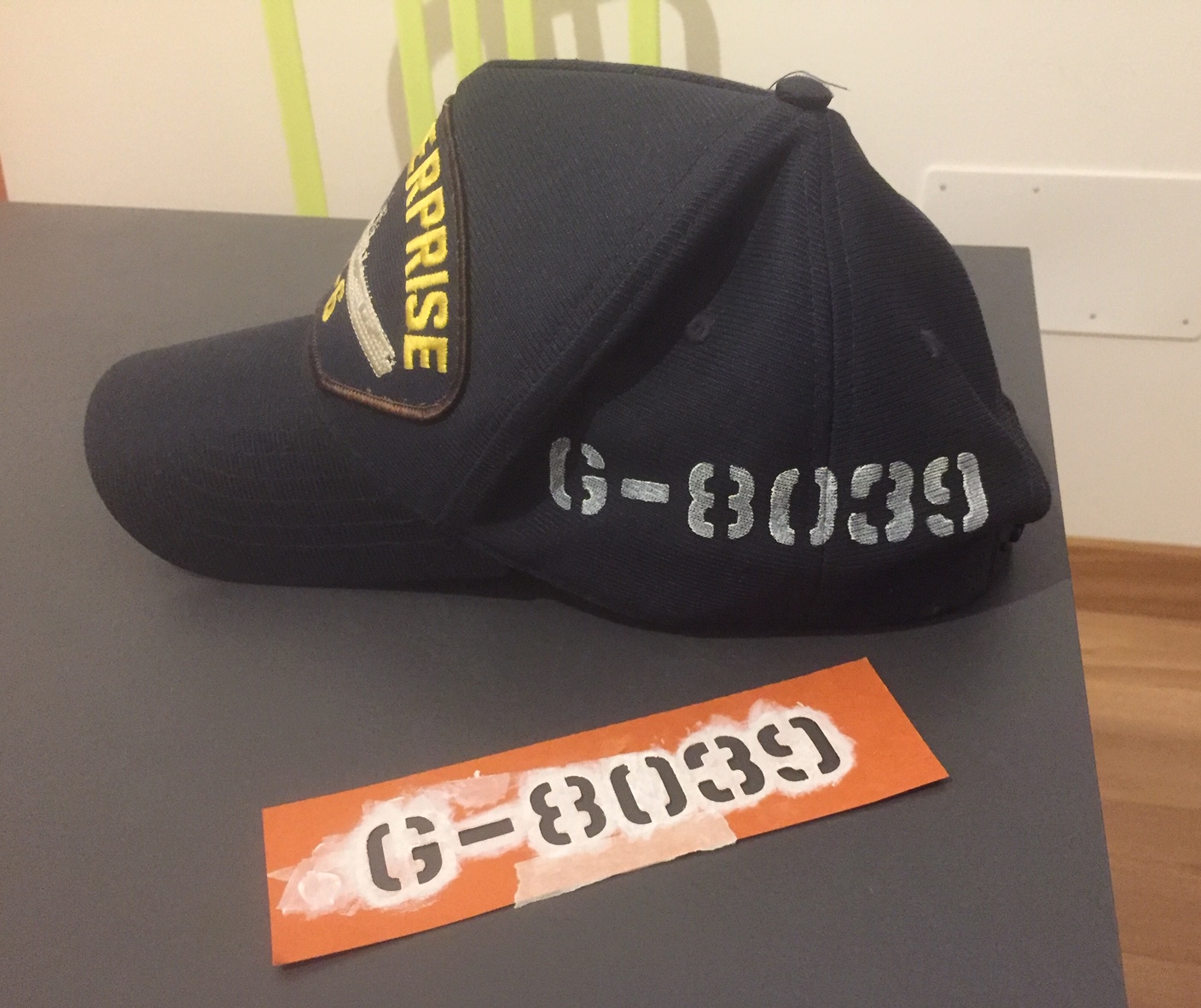 Custom US Navy ball hat with stencil | Vintage Leather Jackets Forum