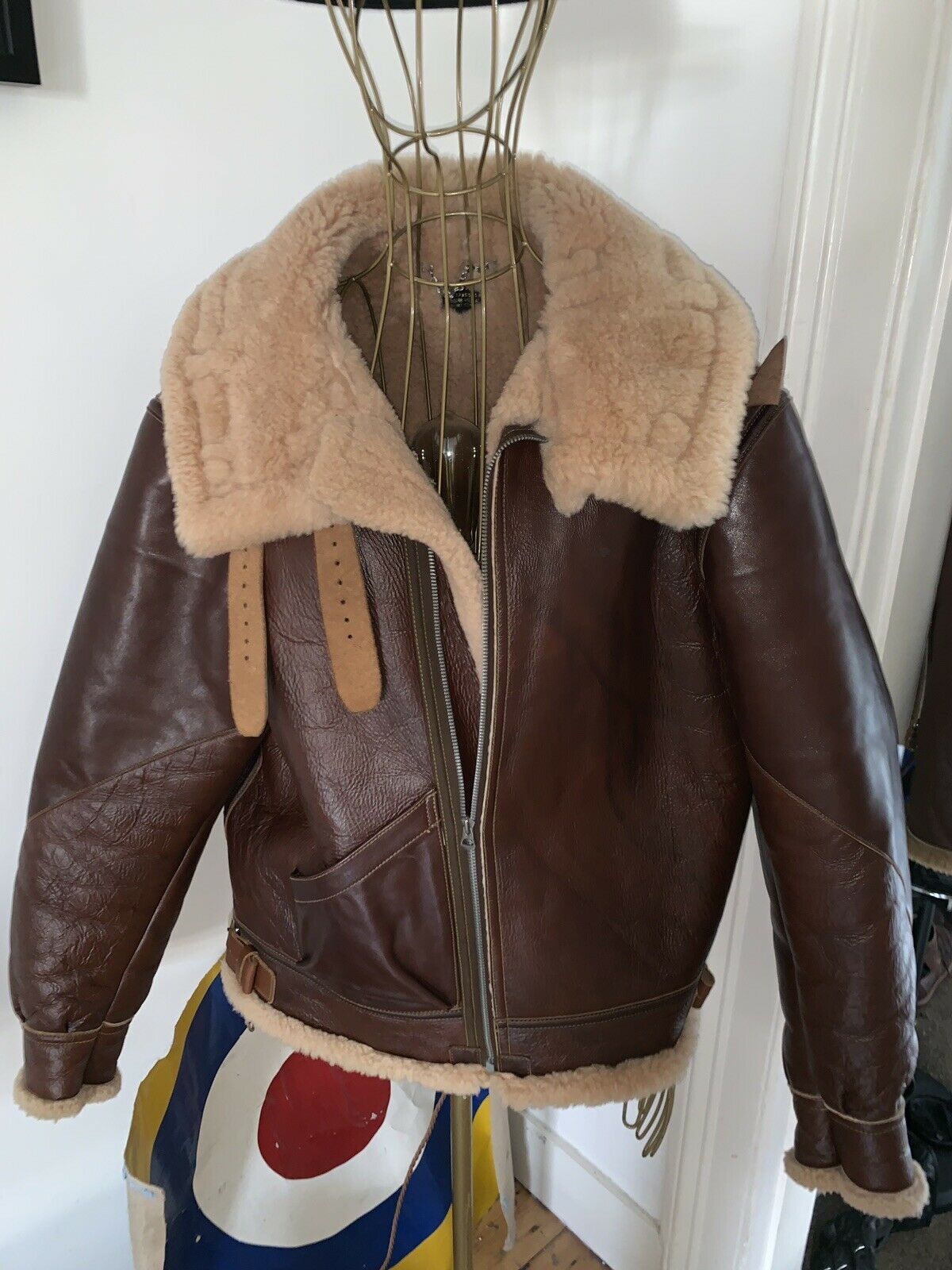 On Ebay-Eastman Roughwear B-3 Sheepskin flight jacket Size 44 | Vintage ...