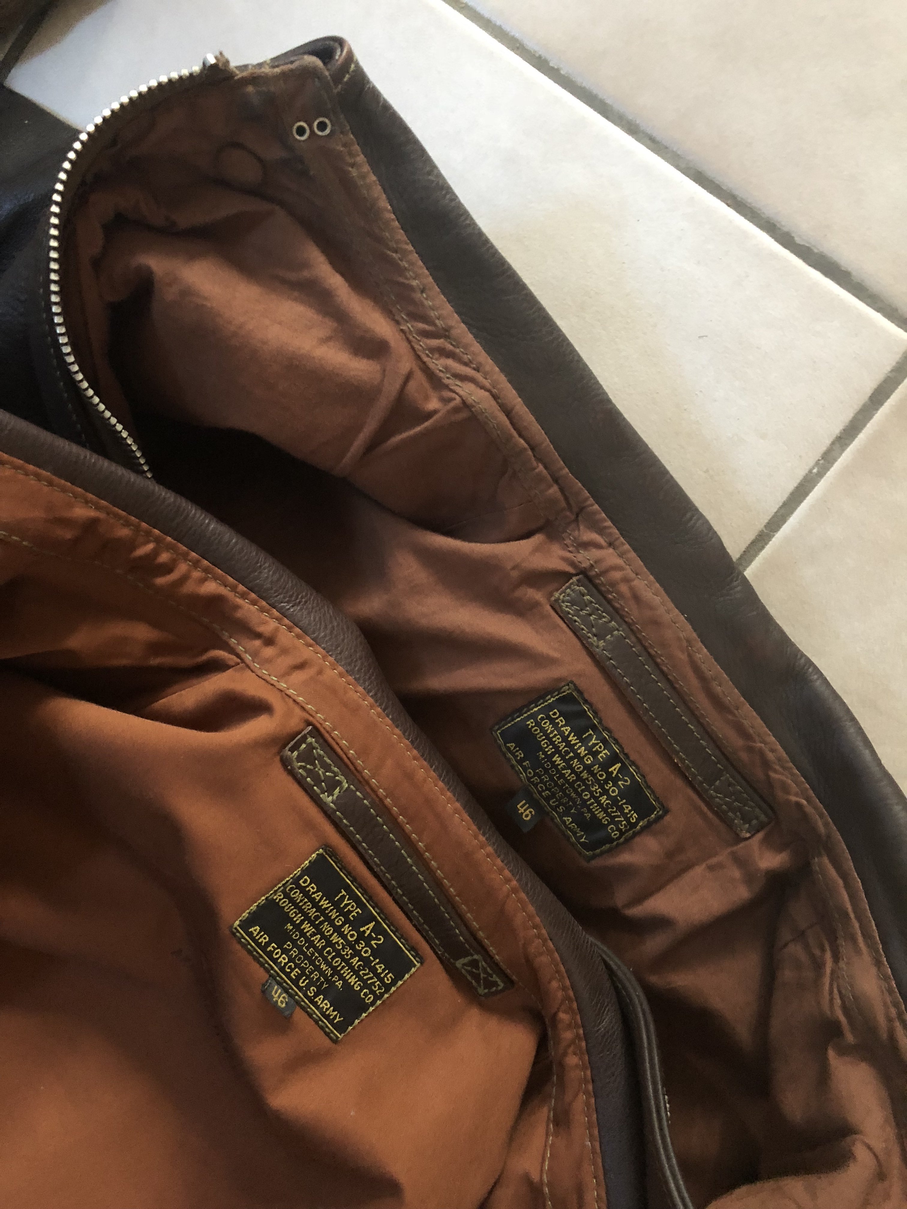 Bill Kelso vs GW Roughwear A-2 27752 | Vintage Leather Jackets Forum