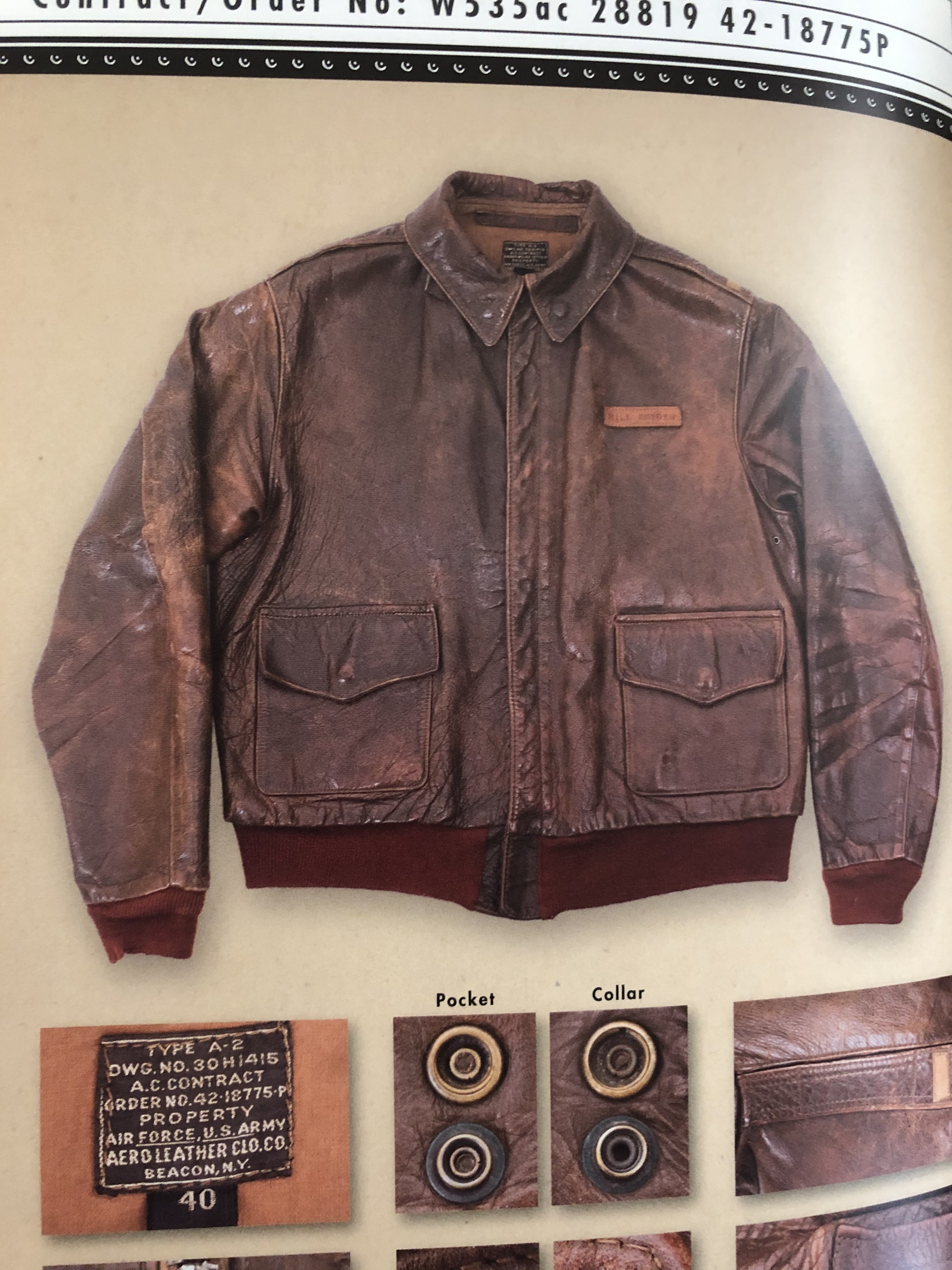 Aero USAAF W535ac-16160 Type A-2 | Vintage Leather Jackets Forum