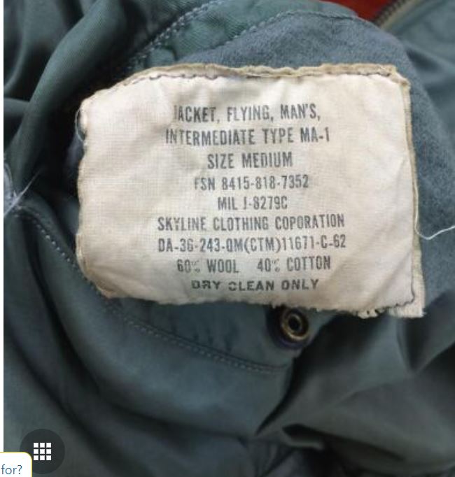 MA-1 legit contract or fake? | Vintage Leather Jackets Forum