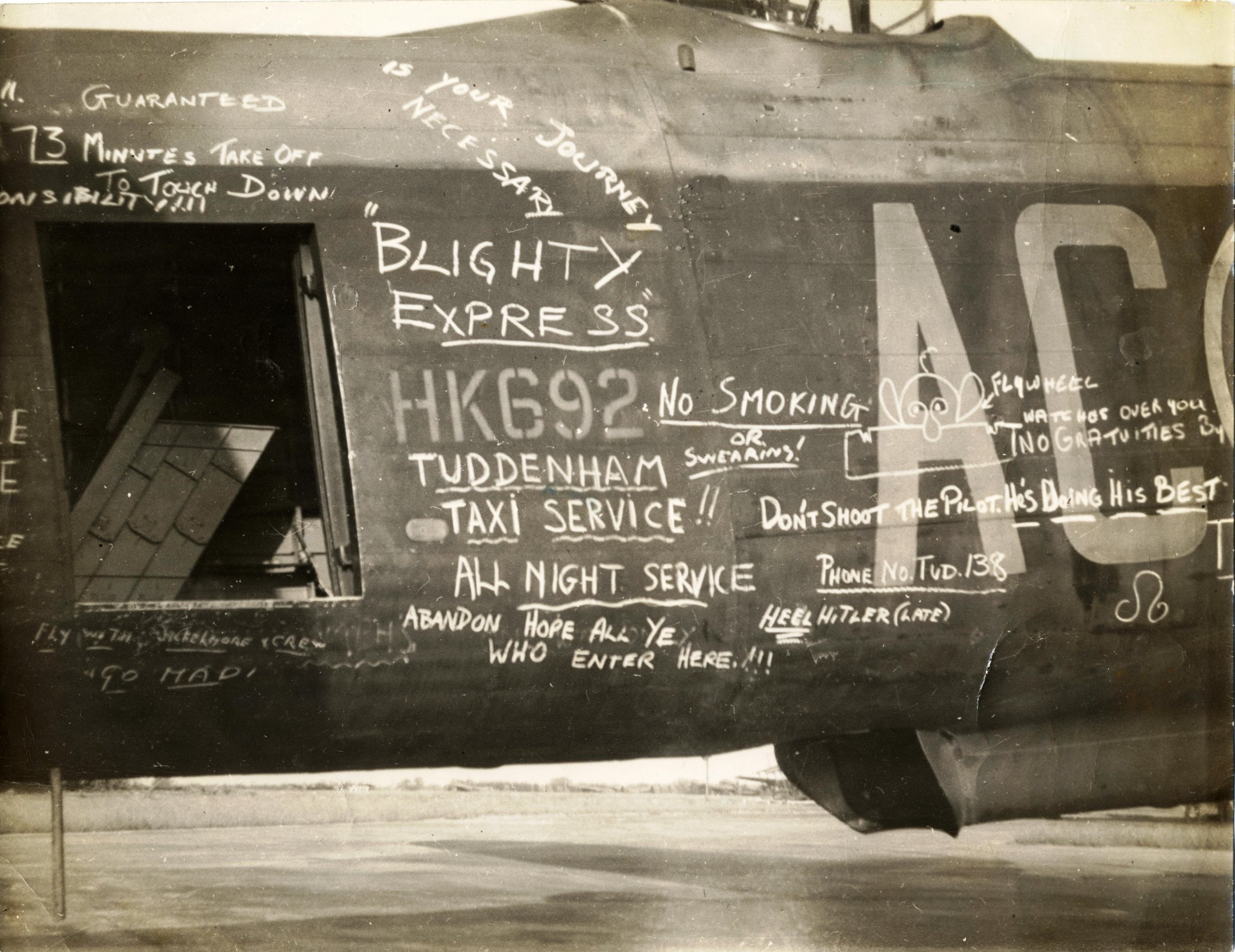 Lancaster of 138 Sqd out of Tuddenham on Operation Exodus, returning POWs.jpg