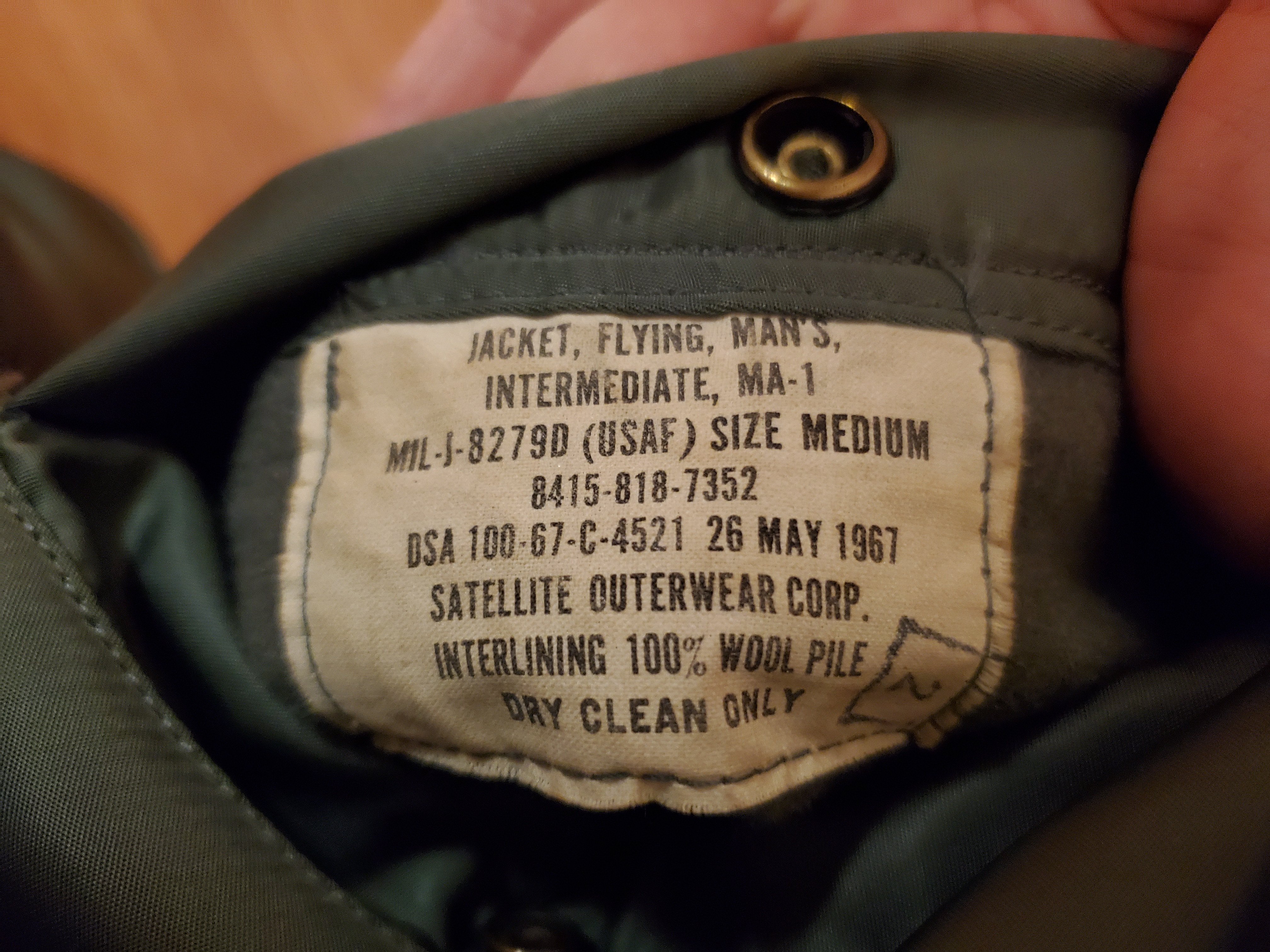 MA-1 tag question | Vintage Leather Jackets Forum