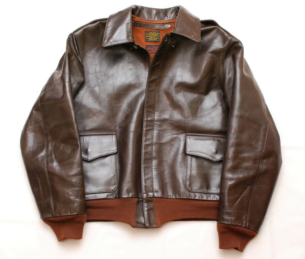 The Real Mccoy's Type A2 Horsehide Brown Leather Jacket | lupon.gov.ph