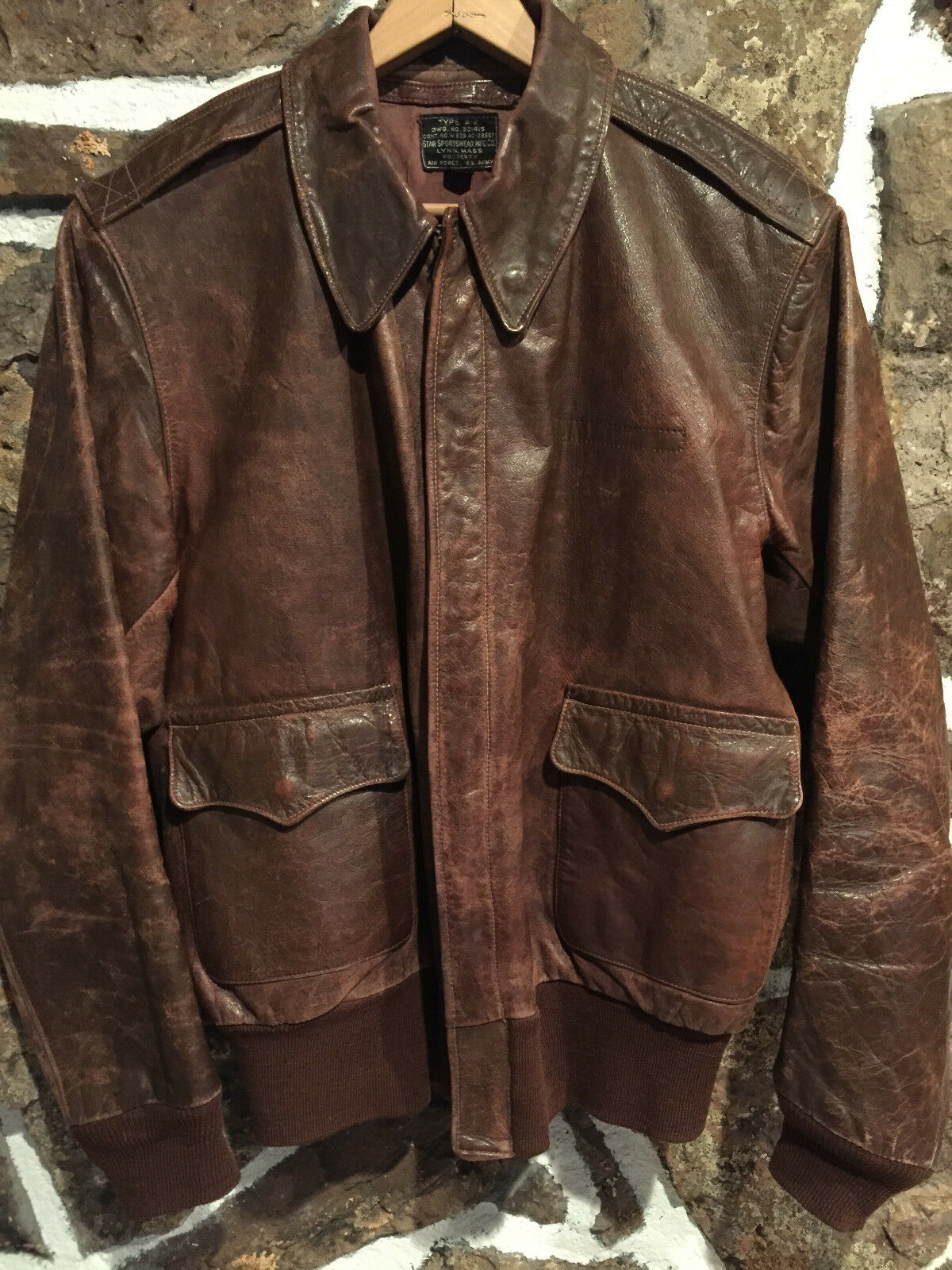 Vintage-40s-WWII-STAR-Sportswear-Leather-A-2-Army-_588.jpg