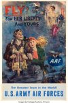 ww2  FLY FOR LADY LIBERTY   HOWARD CHANDLER CHRISTY  ON LINEN   VERY FINE.jpg